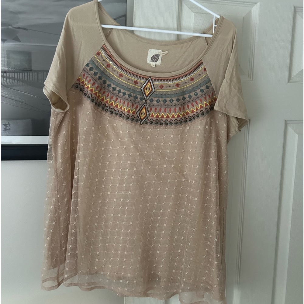 Lilka embroidered and sequined top